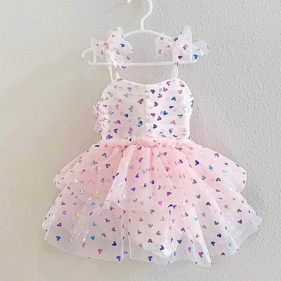 Pink Minnie Mouse Toddler Dress - birthday dress - Picture 2 of 4